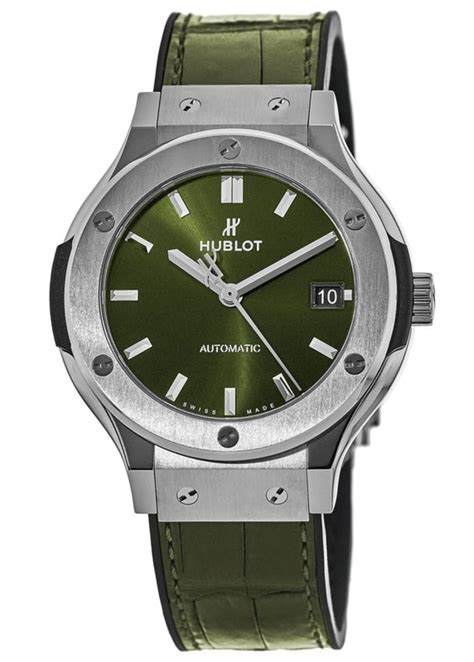 565.nx.8970.lr hublot|Classic Fusion Titanium Green 38 mm .